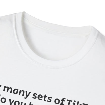 TIkTok, Funny Gym T-Shirt, Workout Attire, Gift for Fitness Lovers, Unisex Casual Tee