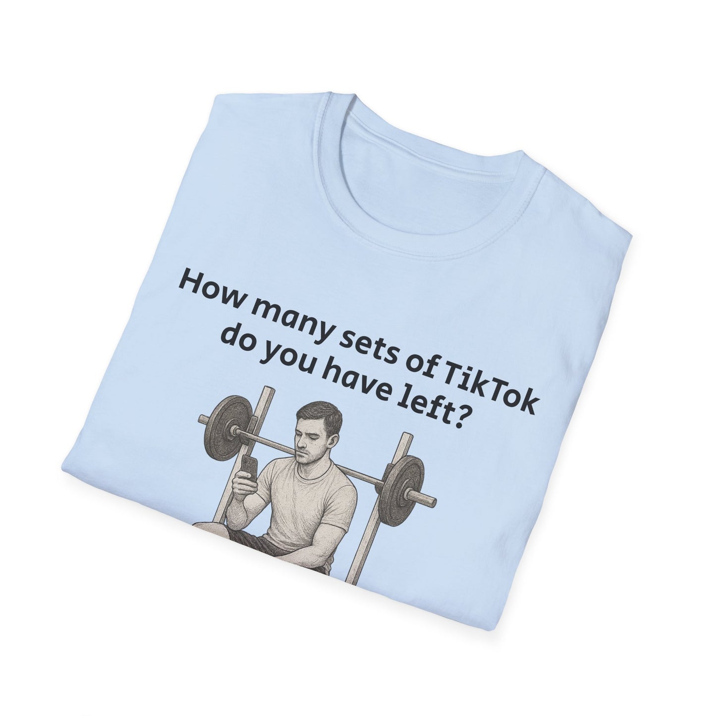 TIkTok, Funny Gym T-Shirt, Workout Attire, Gift for Fitness Lovers, Unisex Casual Tee