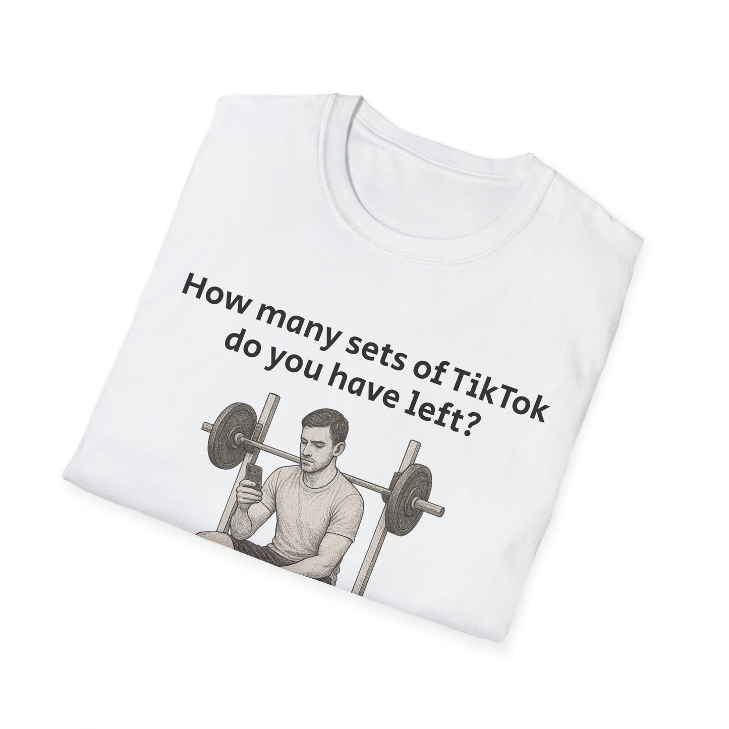 TIkTok, Funny Gym T-Shirt, Workout Attire, Gift for Fitness Lovers, Unisex Casual Tee